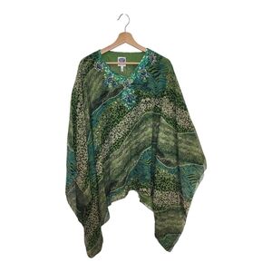 DG2 by Diane Gilman Missy Embellished Dramatic Swing Tunic Top OS‎